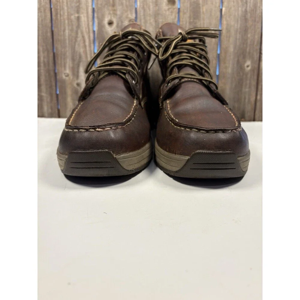 Carhartt Brown Leather Chukka Ankle Boots Lace-Up Rubber Sole Men’s 11 M